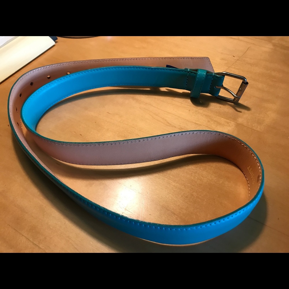 Come des Garçons Belt leather turquoise